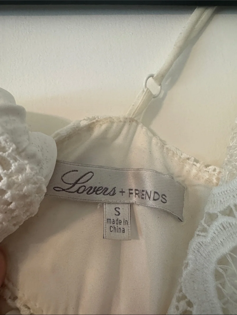 Lovers + Friends White Crochet Lace Romper